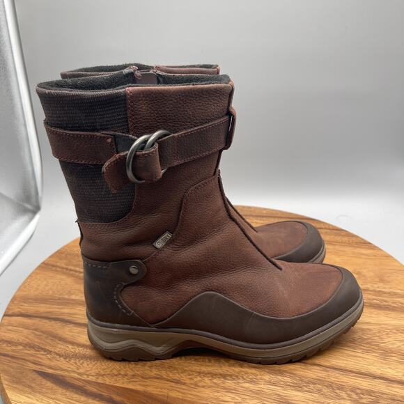 Merrell Boots Womens 7 Brown Leather Comfort Side Zip Waterproof Snow Winter - Picture 1 of 8